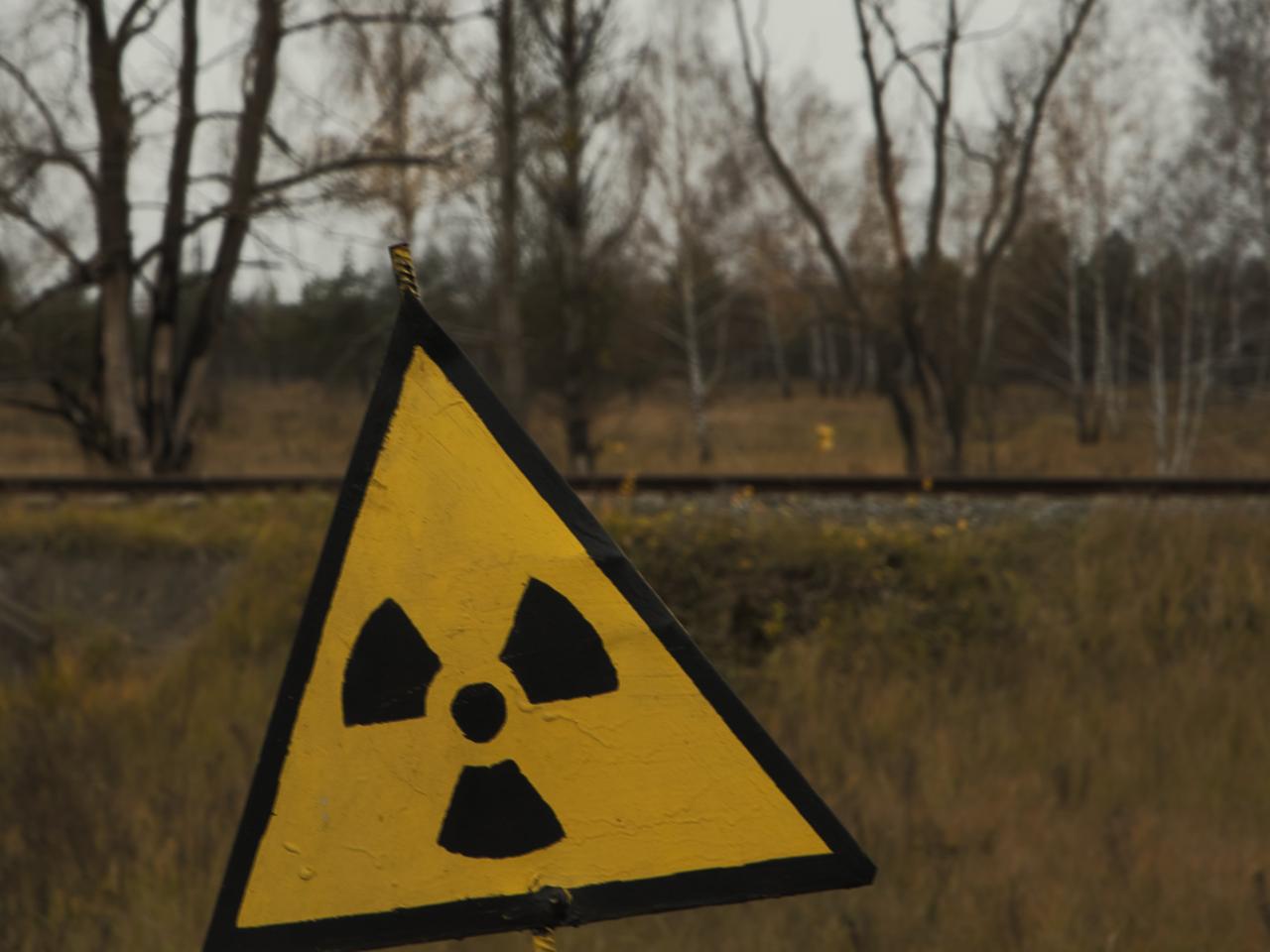 stralingsincident straling waarschuwingsbord