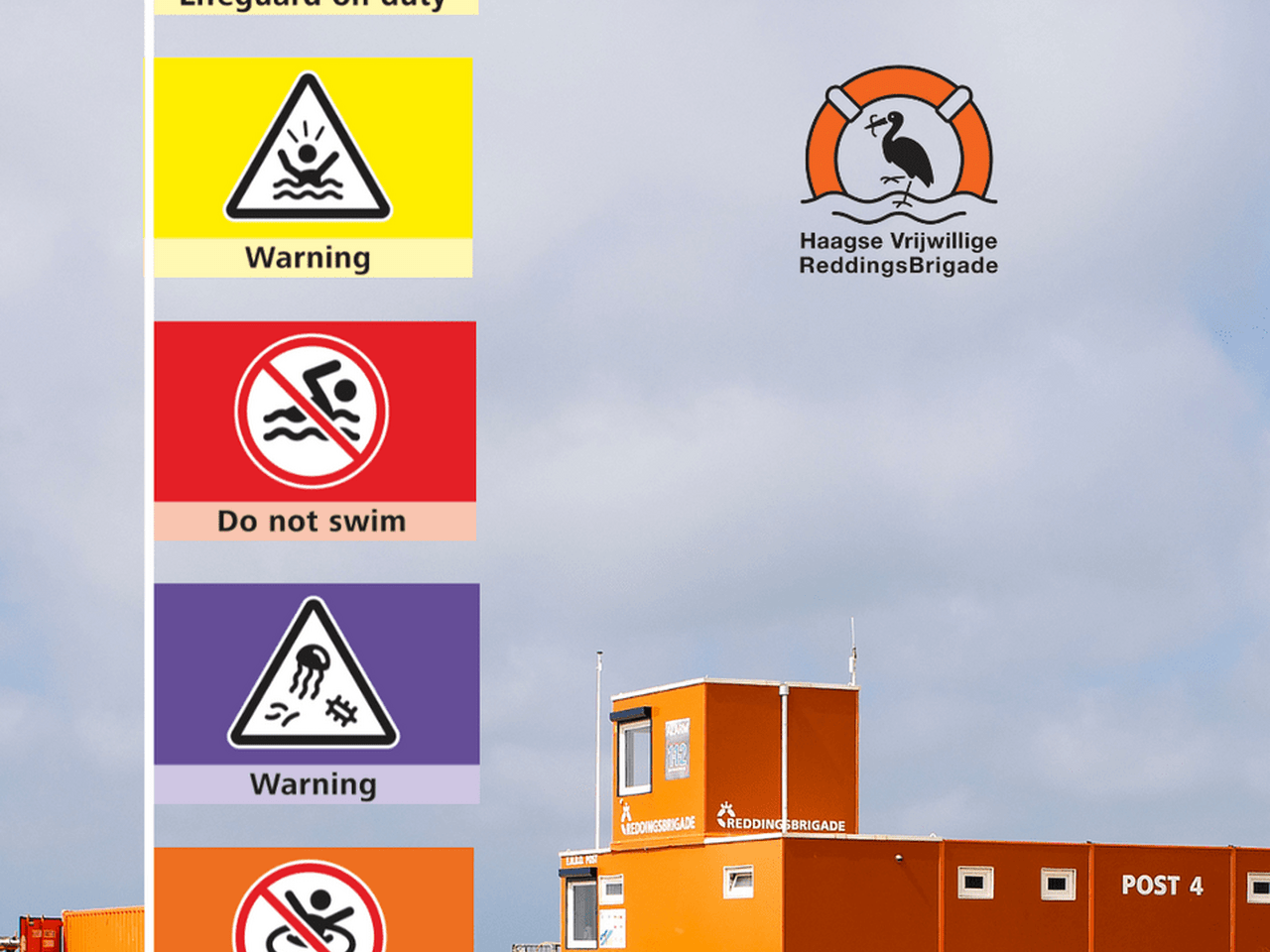 Betekening van waarschuwingsvlaggen. 